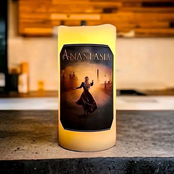 NWOT. Anastasia Broadway Musical TheaterFlameless Candle with Timer - Picture 1 of 4